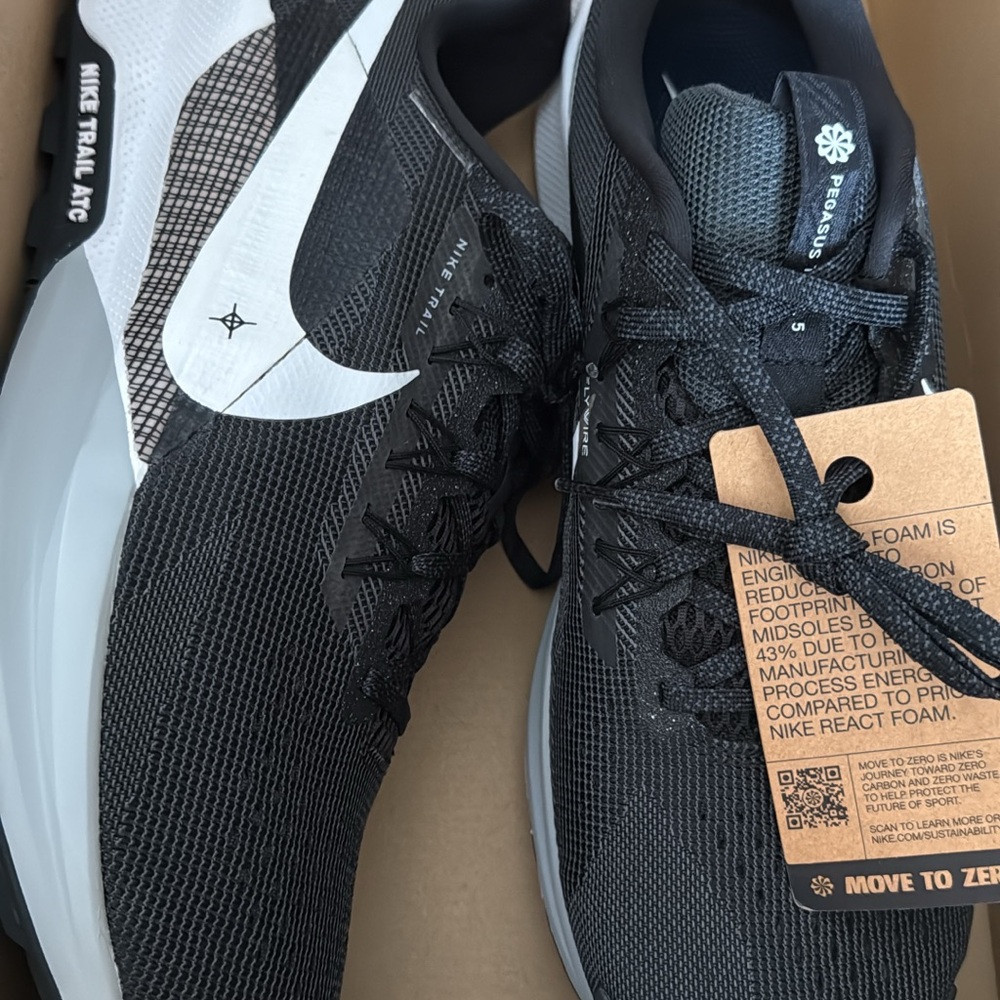 Nike Black and White Trail Running Sneakers